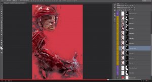 ps现代水墨粉彩效果动作(Graphicriver ModernArt)
