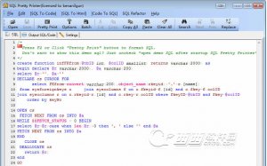 SQL格式化工具(SQL Pretty Printer)