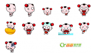 招财童子搞怪QQ表情包